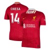 Maillot de Supporter Liverpool Chiesa 14 Domicile 2024-25 Pour Homme